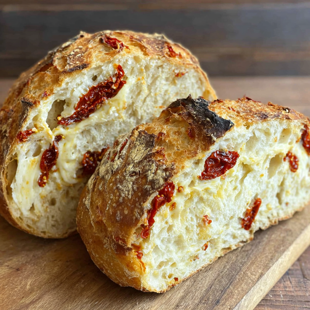 Crafting Mozzarella & Sun-Dried Tomato Sourdough Bread