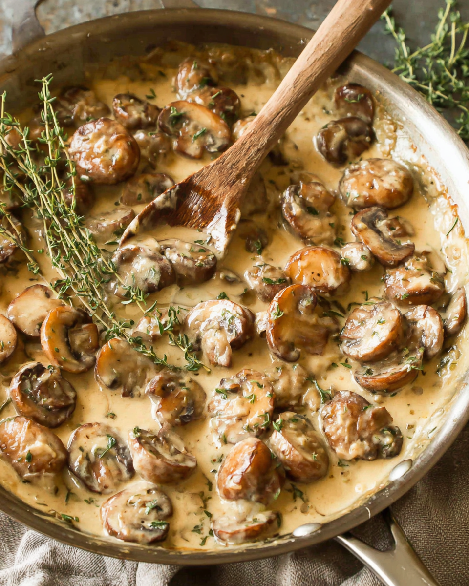 Creamy Mushroom Sauce with buttery — Rich Sauce