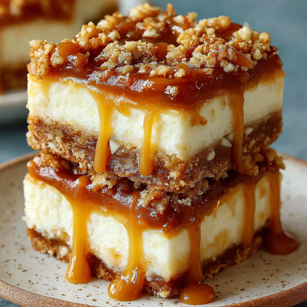 Delicious Caramel Apple Cheesecake Bars Recipe