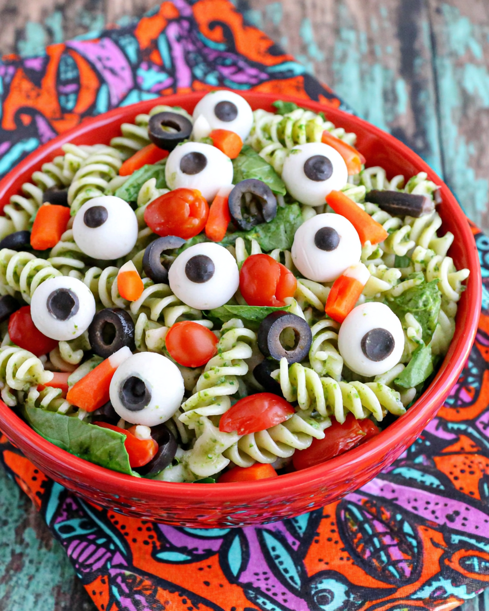 Eyeball Pasta Salad — Smoky Heat in Every Bite