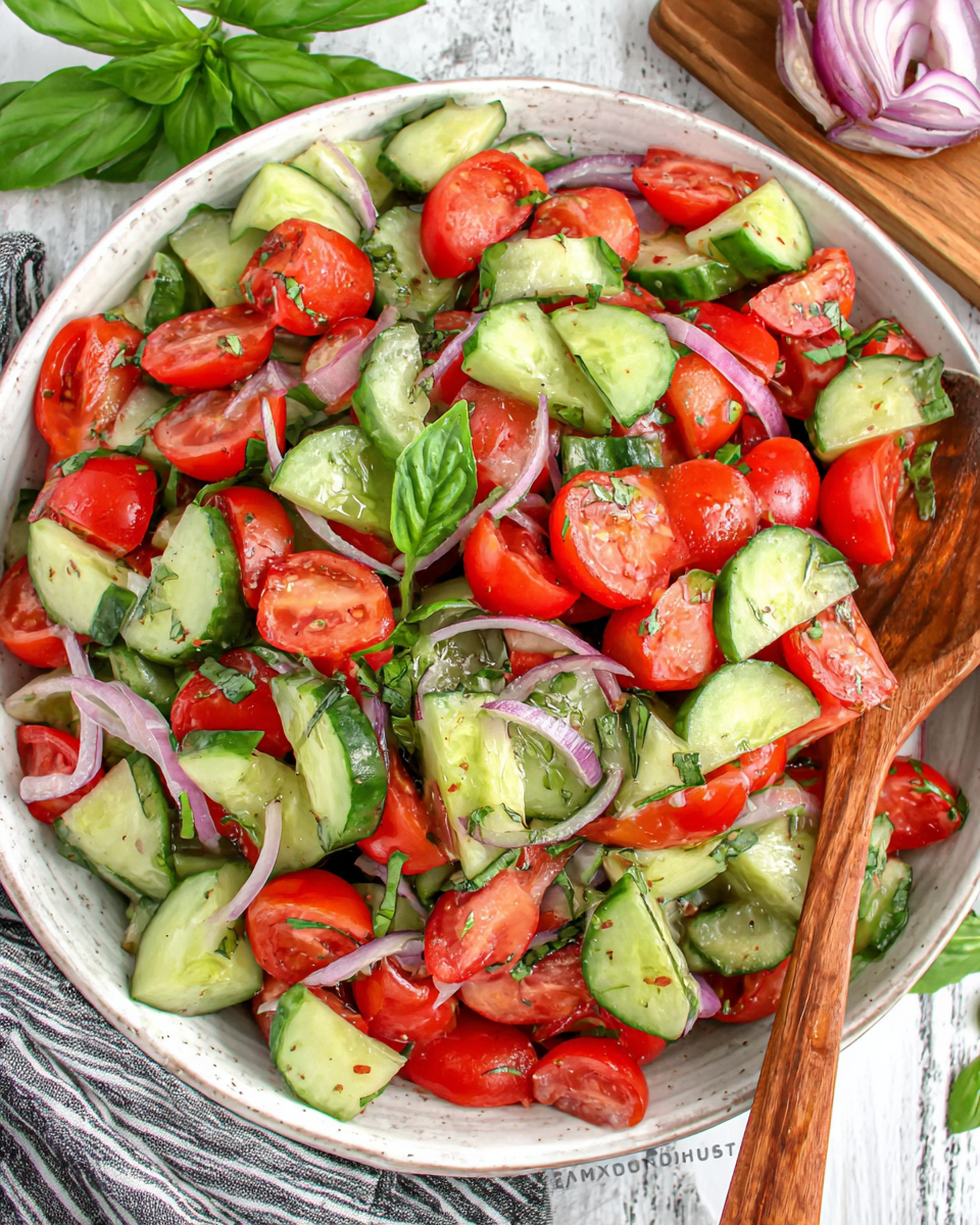 Healthy & Delicious Cucumber Tomato Salad — Comfort in Every