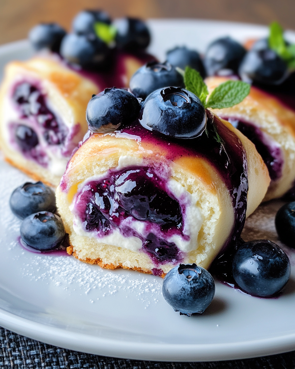 Hearty Blueberry Cheesecake Rolls for Sunday dinner