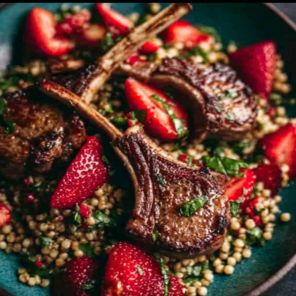 A Savory Pairing: Lamb Chops with Buckwheat and Strawberries