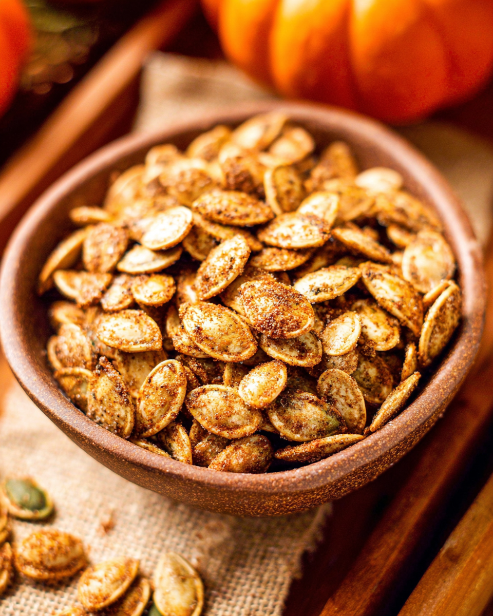 Cinnamon Sugar Roasted Pumpkin Seeds for a Sweet Treat