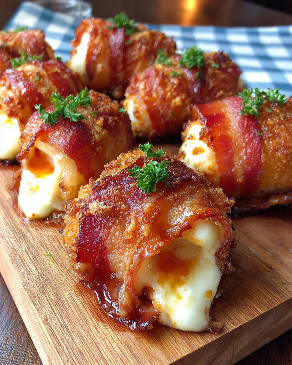 Crispy Bacon Mozzarella Poppers: An Easy Appetizer