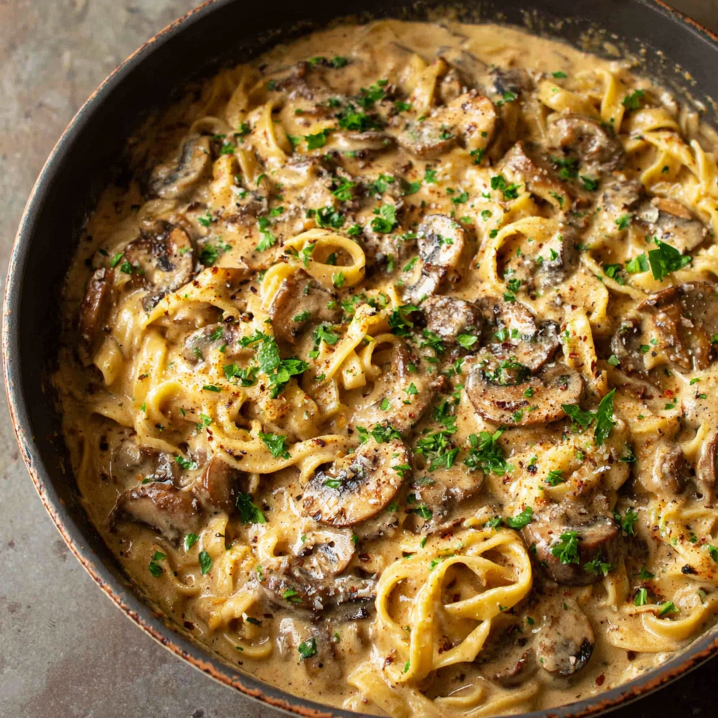 Delicious and Creamy Mushroom Stroganoff Recipe