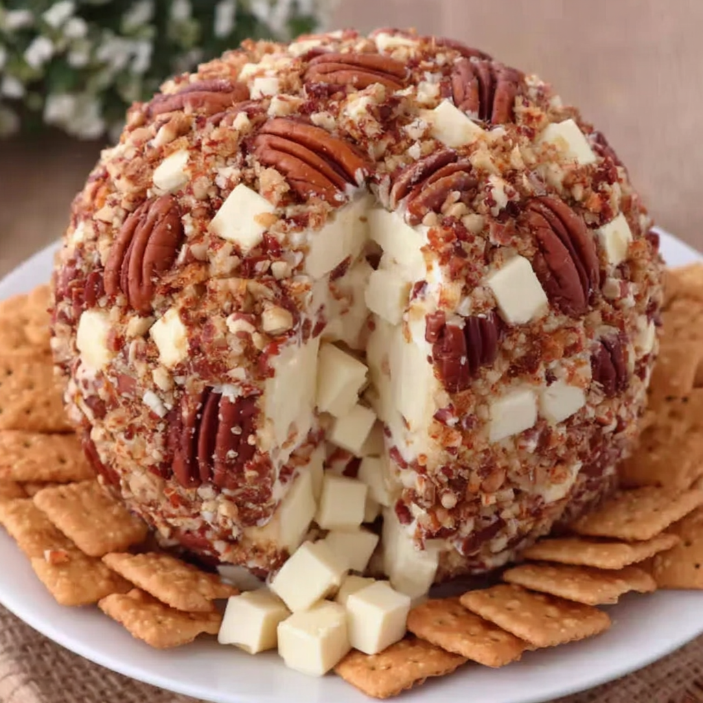 Delicious Apple Pecan Cheese Ball for Gatherings