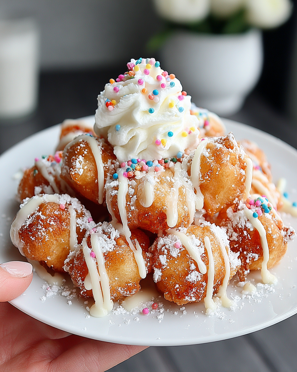Delicious Funnel Cake Bites Made in an Air Fryer