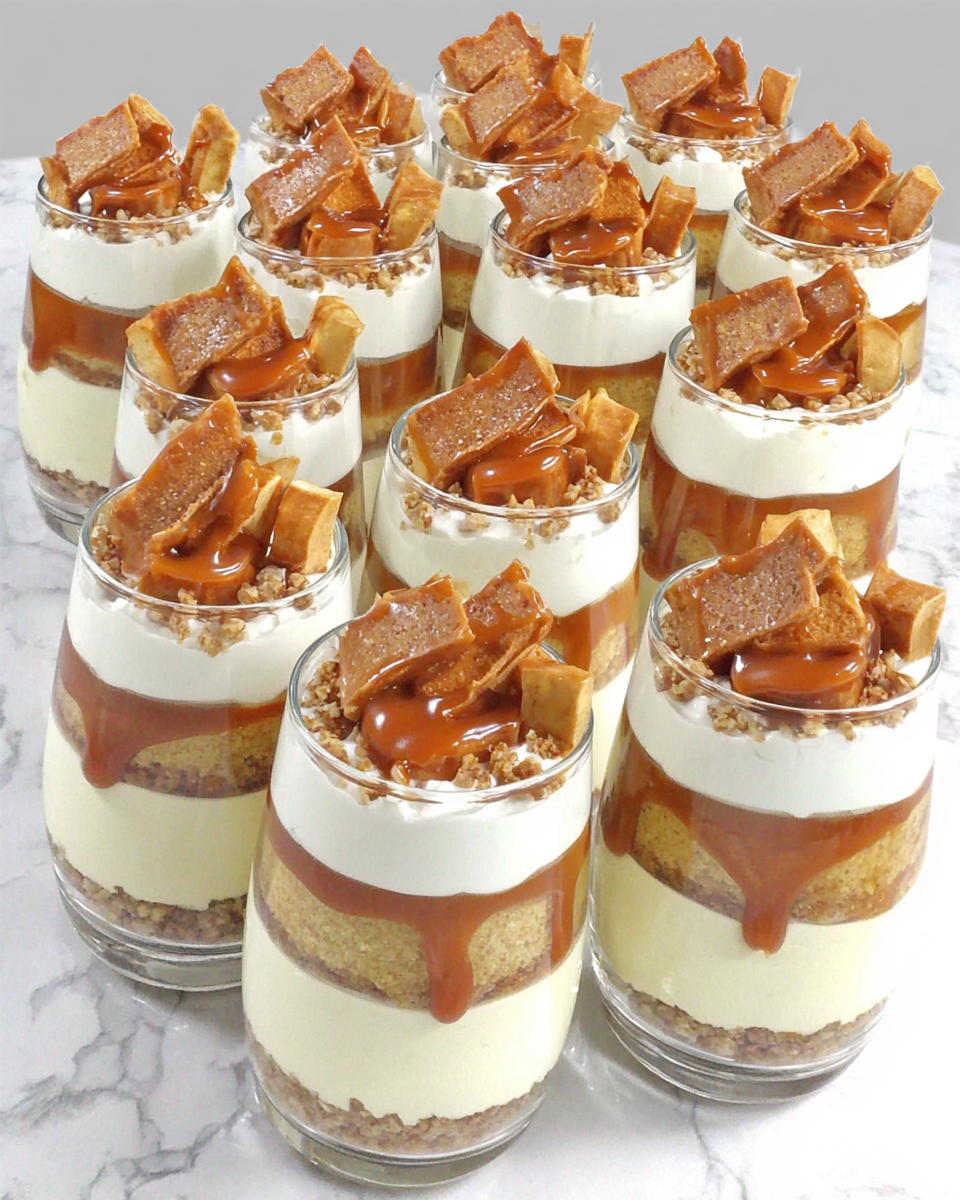 Layers of Delight: No Bake Caramel Apple Pie Cheesecake Parfaits