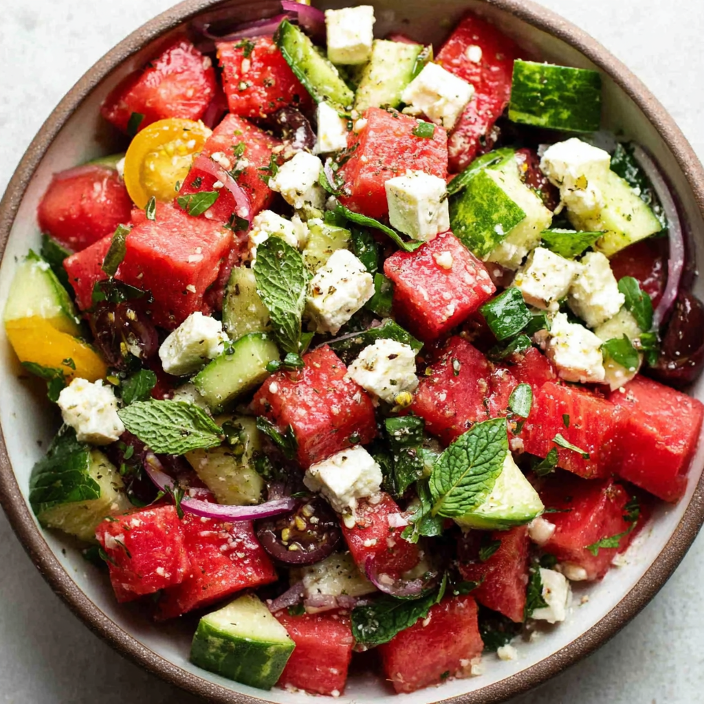 Refreshing Watermelon Greek Salad Recipe for Summer