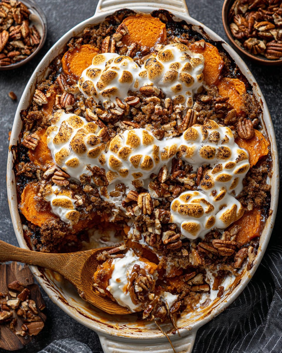Southern Maple Sweet Potato Casserole Delight