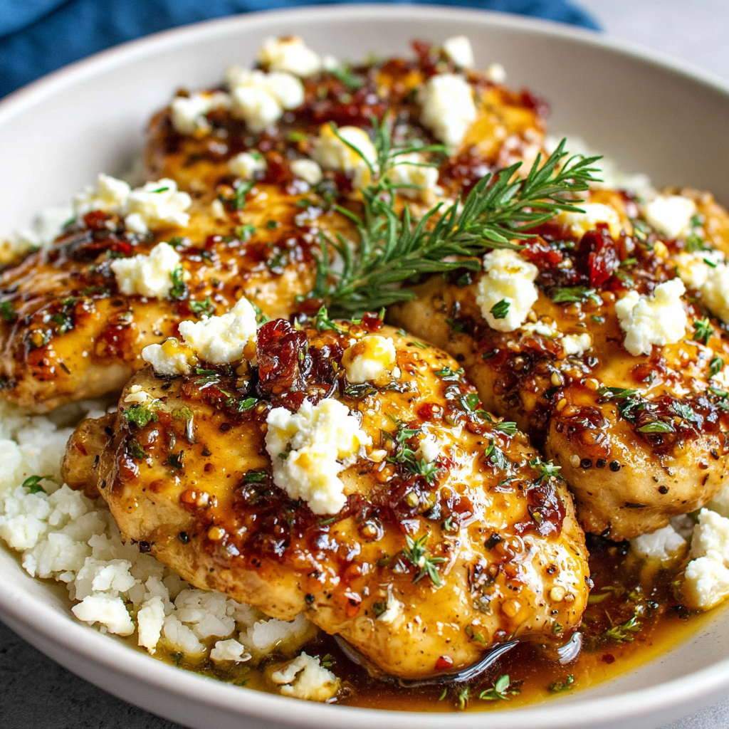 Spicy Honey Feta Chicken with Sweet Flavor Twist