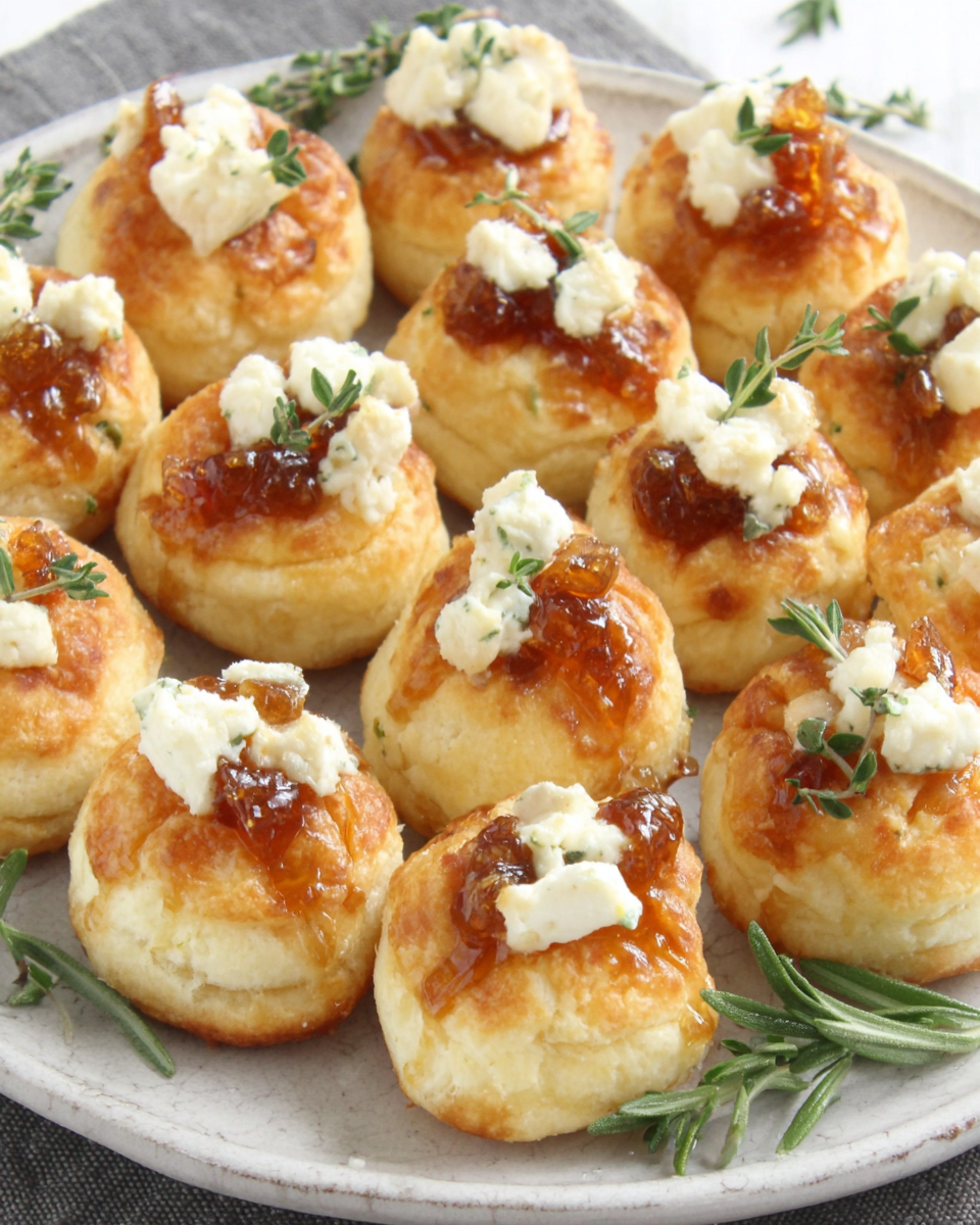 Sweet and Savory Goat Cheese and Honey Bites Appetizer