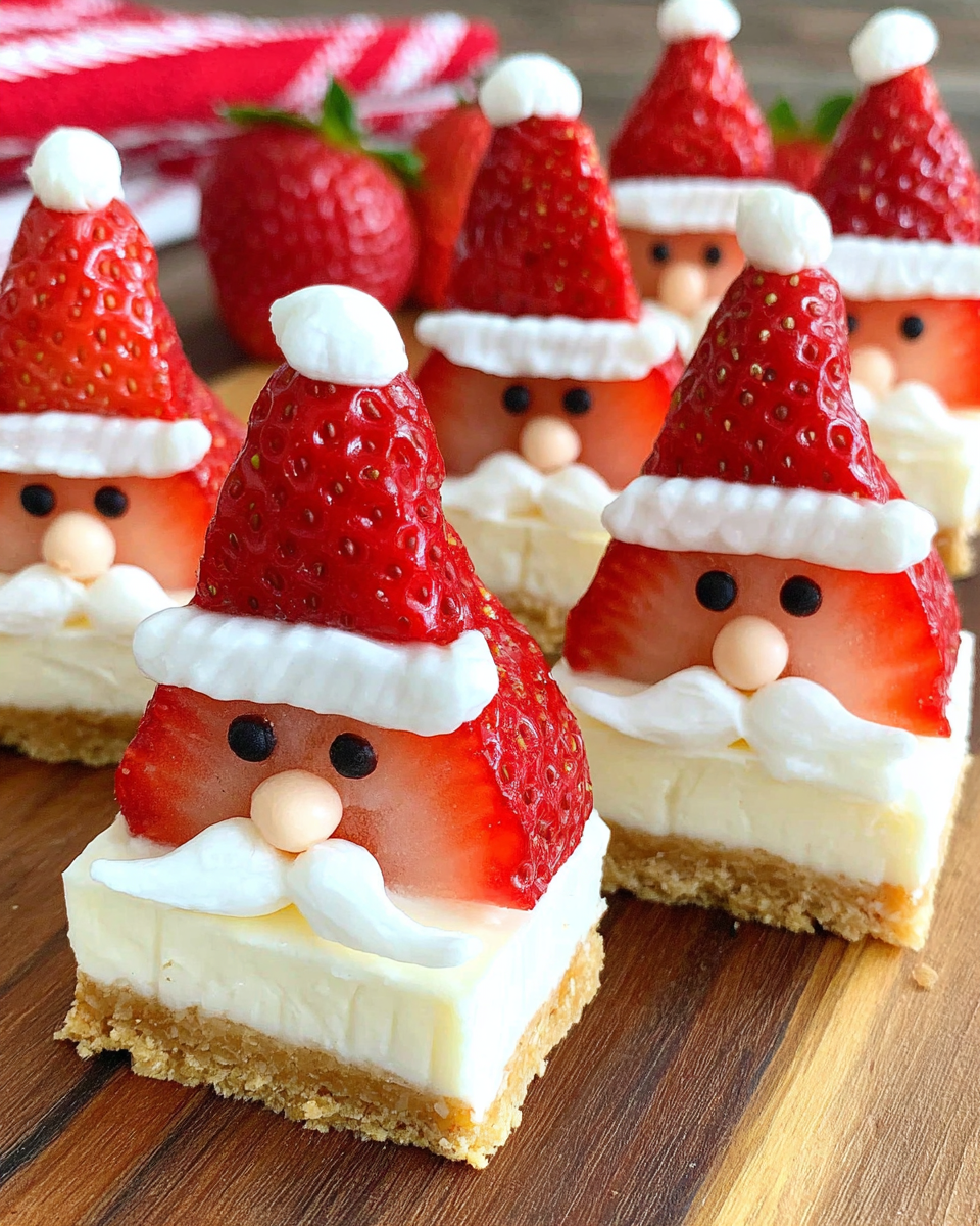 Cheesecake Strawberry Santas for Festive Celebrations
