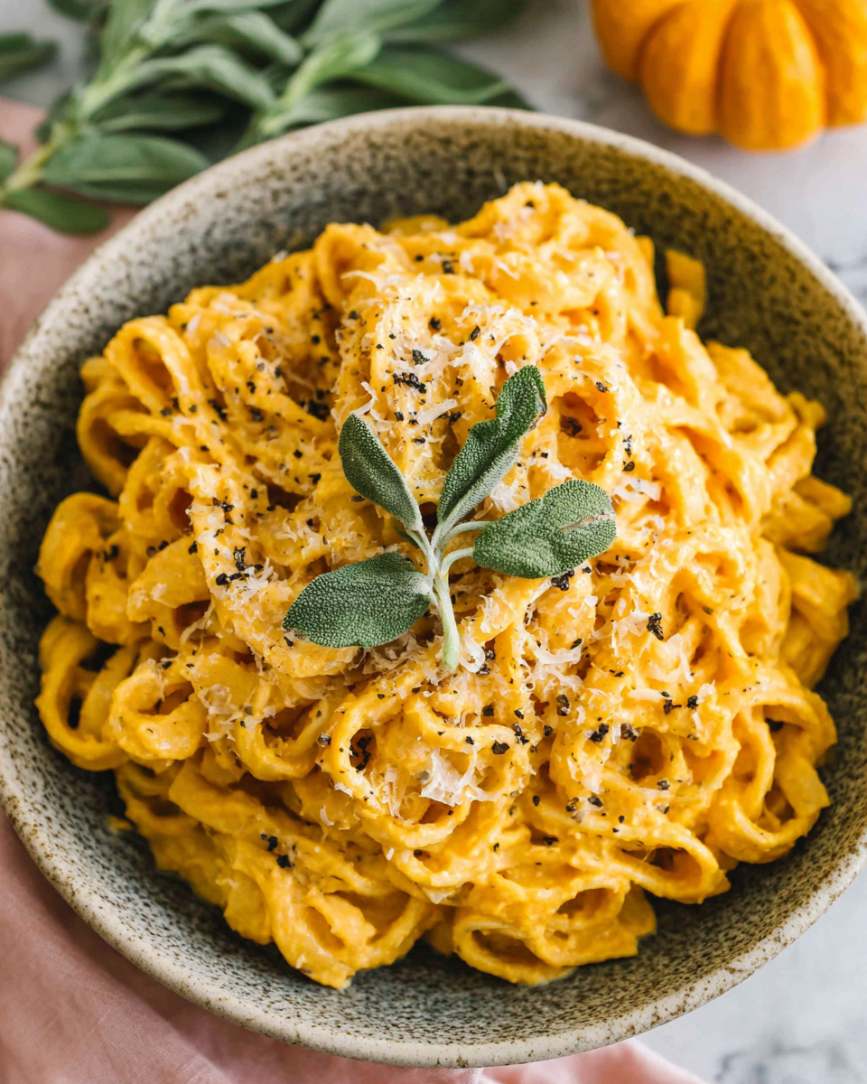 Creamy Parmesan Pumpkin Pasta Delight