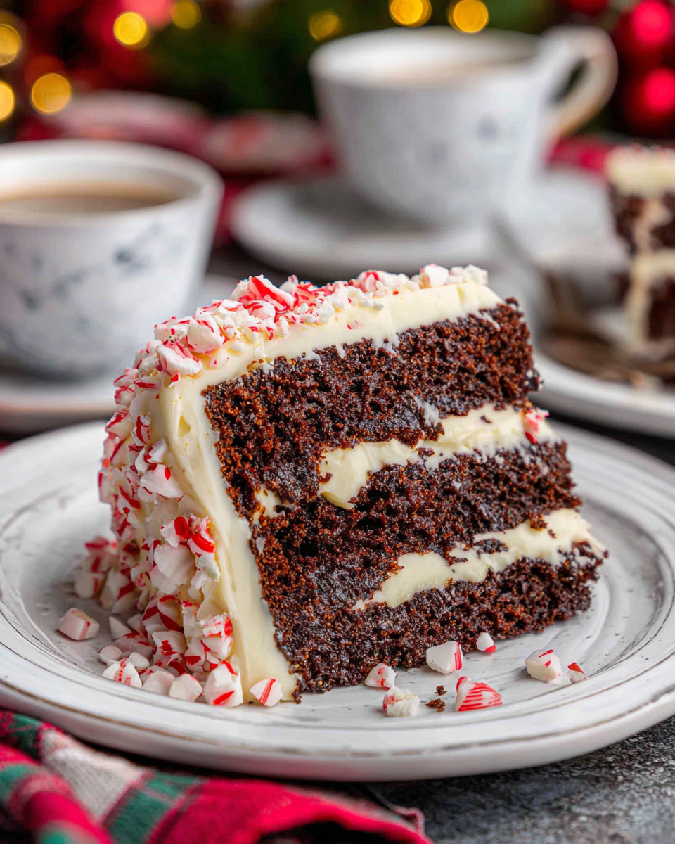 Decadent Peppermint Mocha Cake from In Bloom Bakery