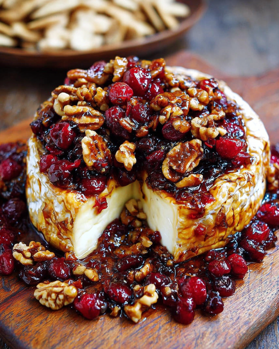 Delicious Baked Brie with Cranberries and Pecans