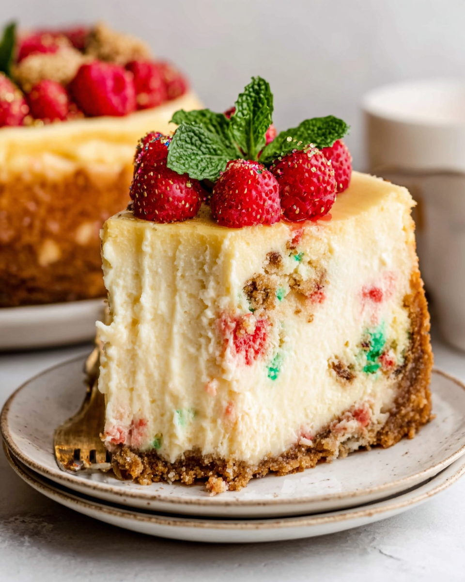 Delight in the Creamy Layers of Sugar Cookie Cheesecake