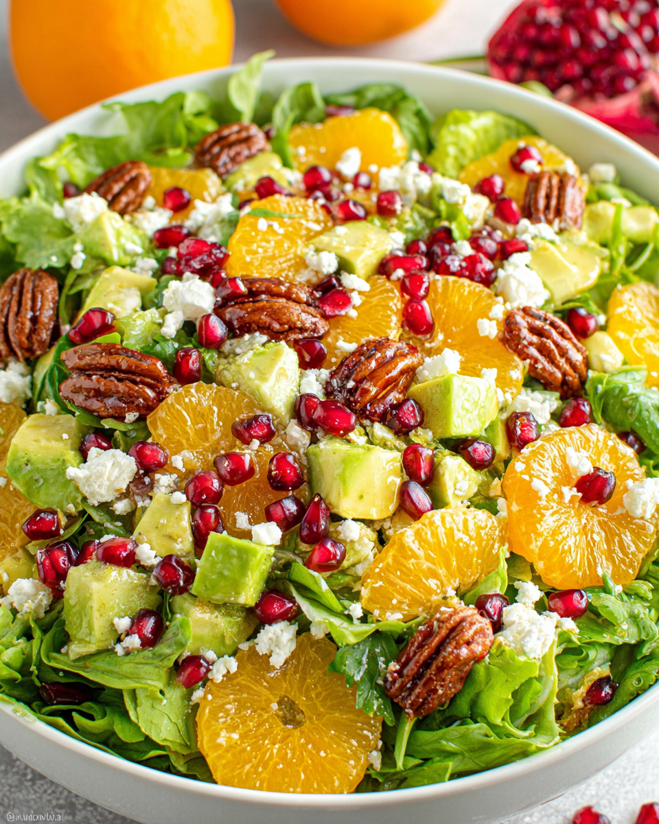 Festive Pomegranate Feta Christmas Salad Recipe