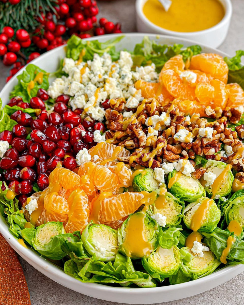 Festive Salad with Honey Mustard Dressing for Christmas