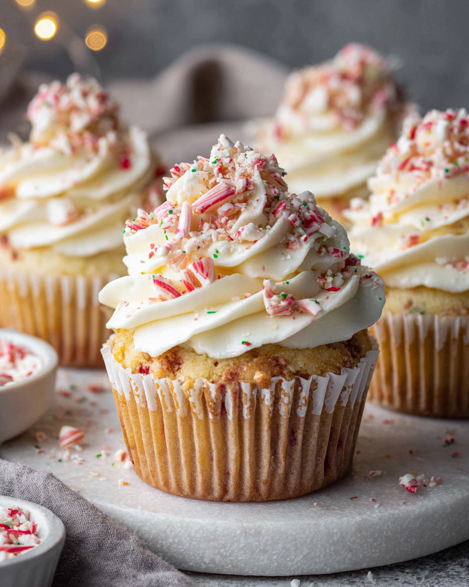 Indulge in White Chocolate Peppermint Cupcakes
