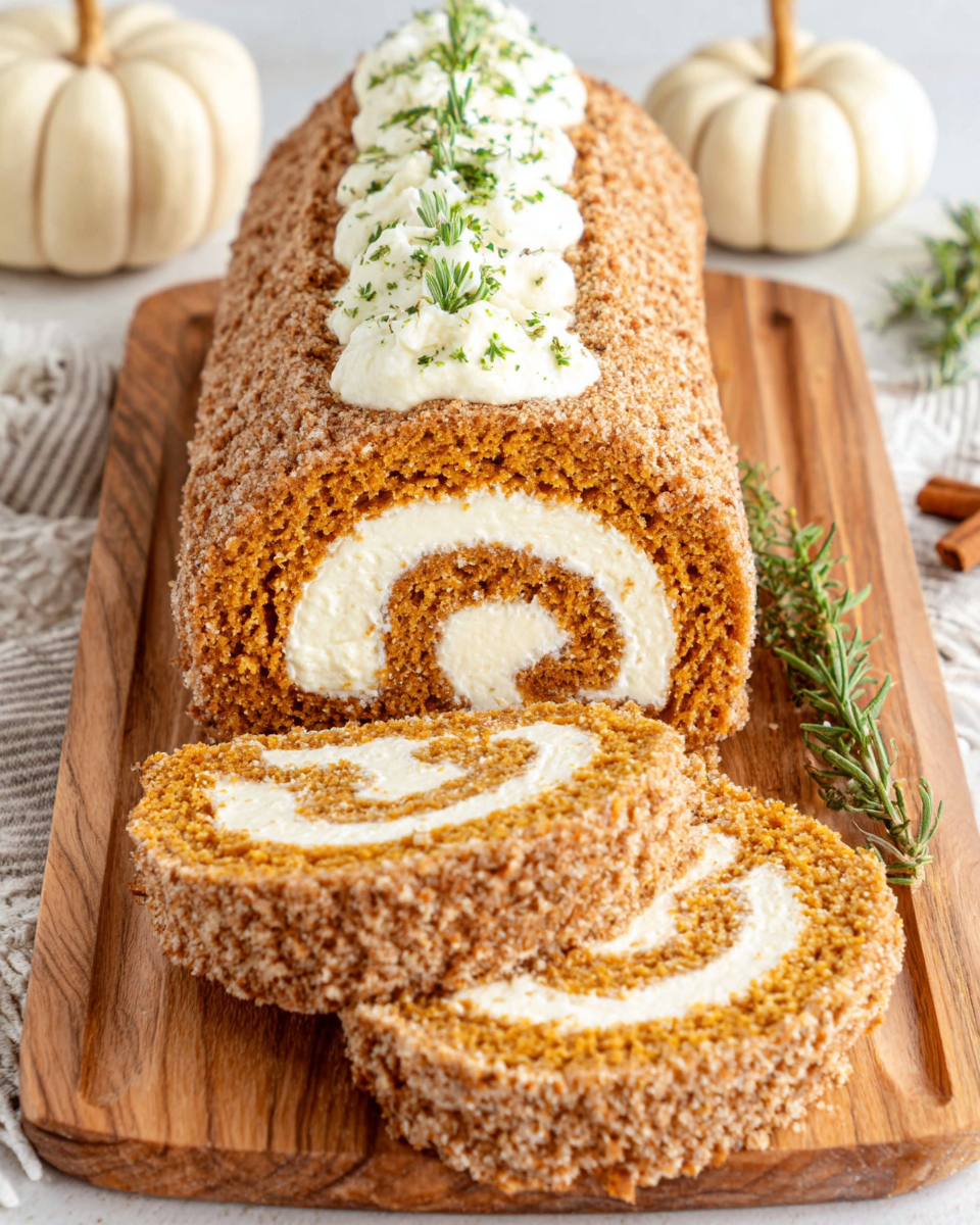 Moist Pumpkin Spice Roll Cake for Fall Gatherings