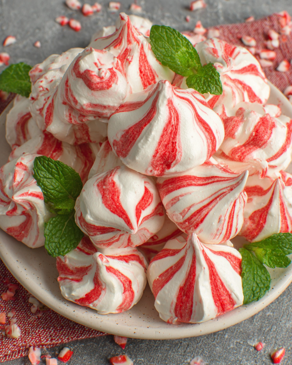 Peppermint Meringues – Light and Festive Treats