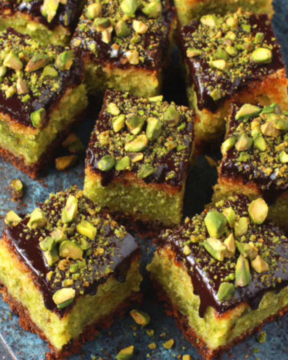 Pistachio Kunafa Brownies: A Decadent Fusion Dessert