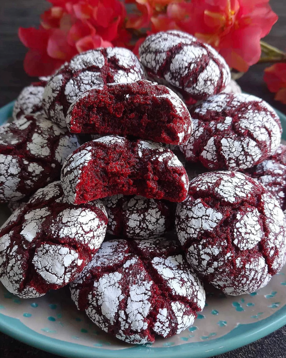 Red Velvet Crinkle Cookies – Festive and Fudgy