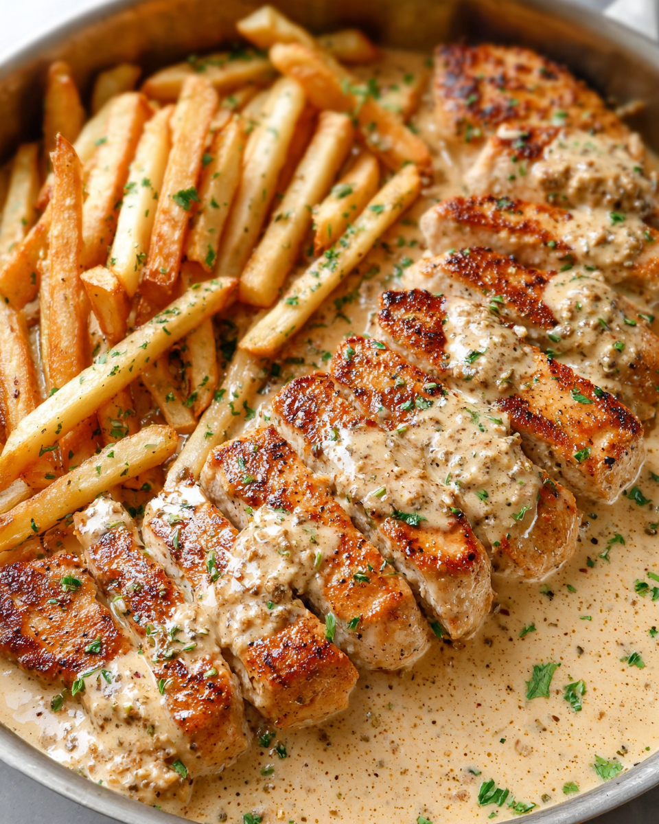 Savor Chicken Fillet in Spicy Garlic-Parmesan Sauce
