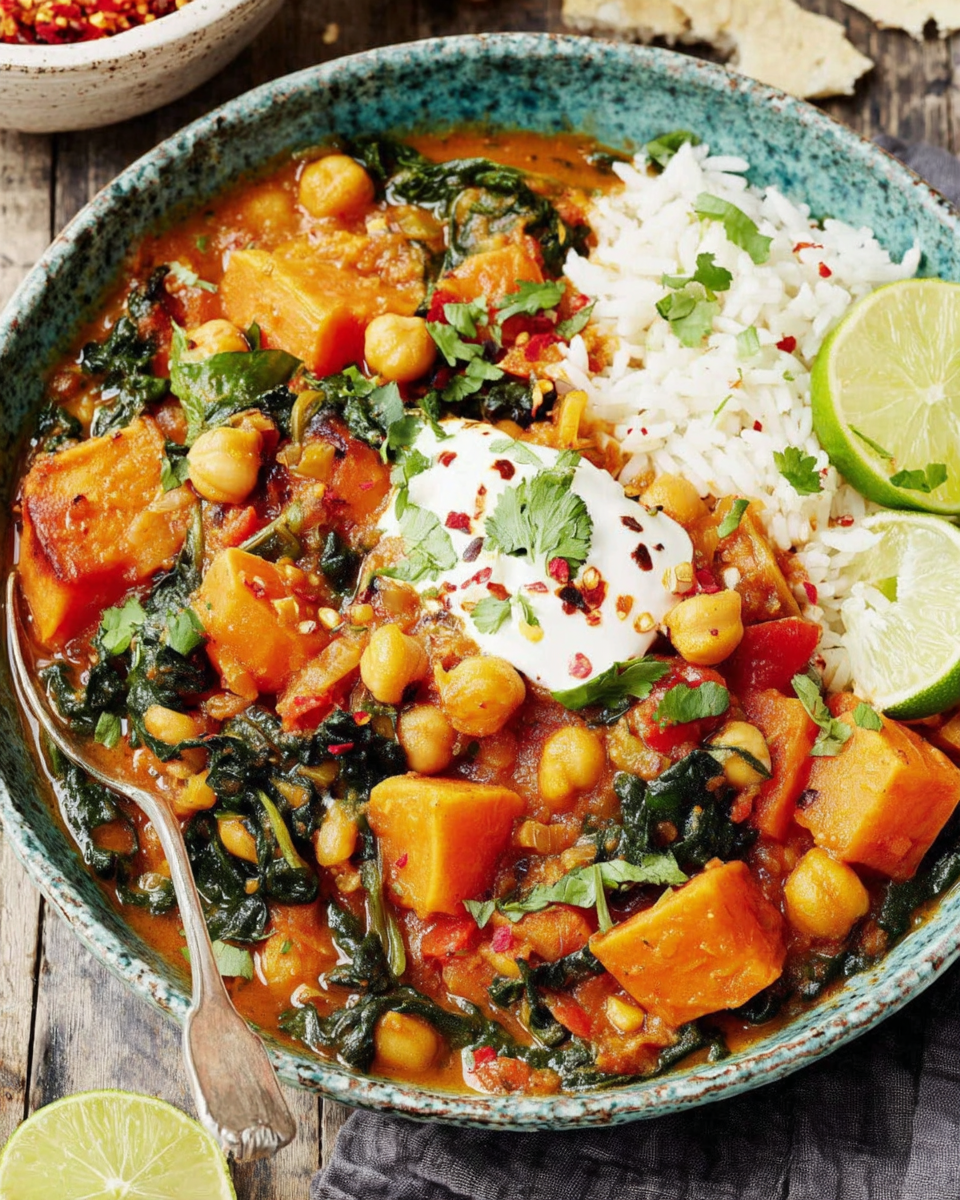 Savory Sweet Potato and Chickpea Curry Delight