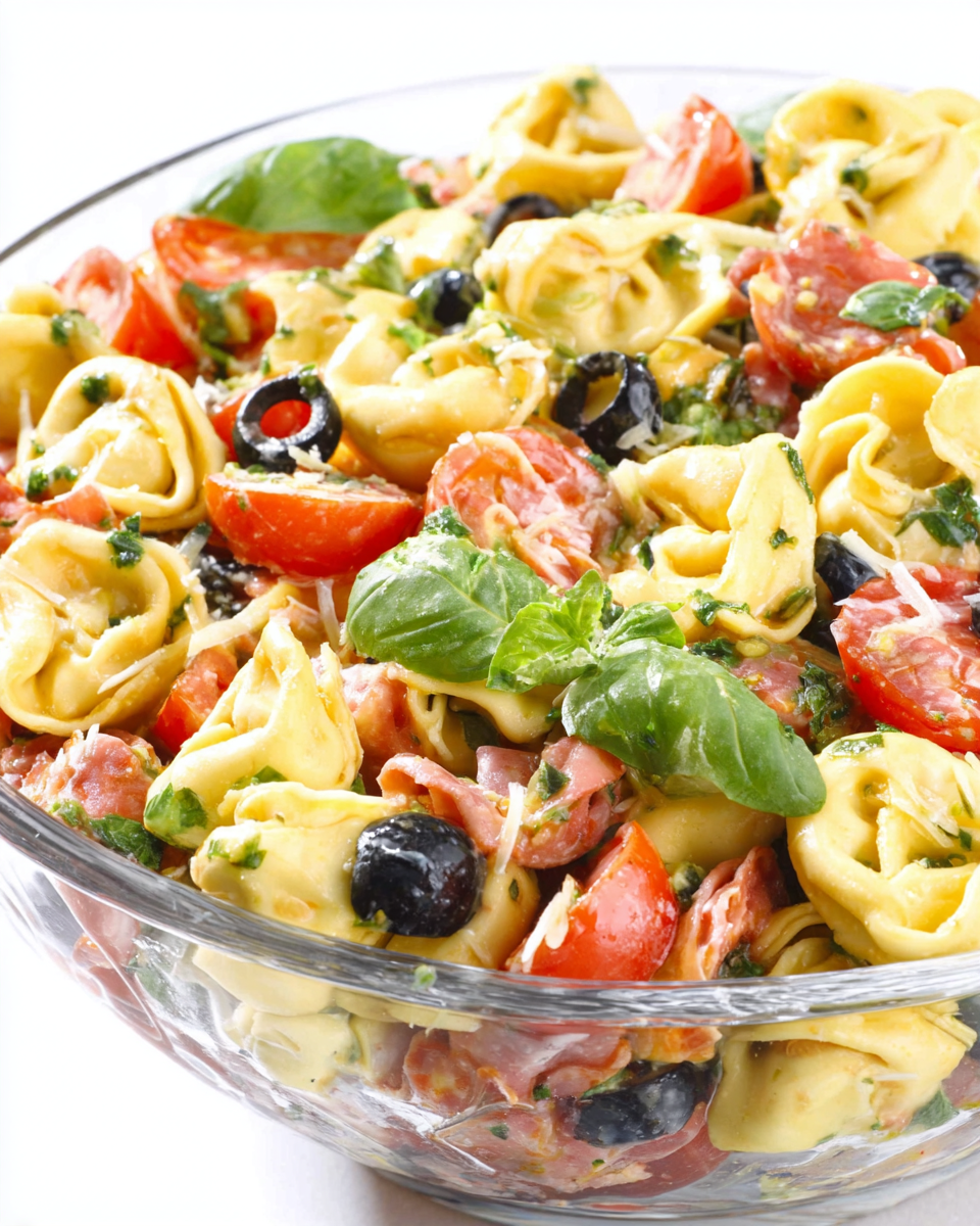 Simple Italian Tortellini Pasta Salad for Dinner