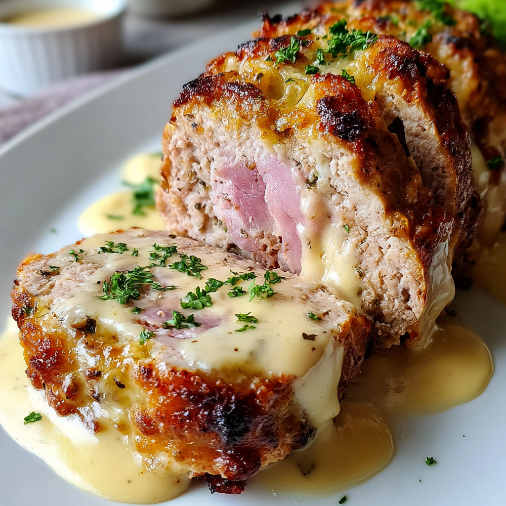 A Comforting Twist on Chicken Cordon Bleu Meatloaf