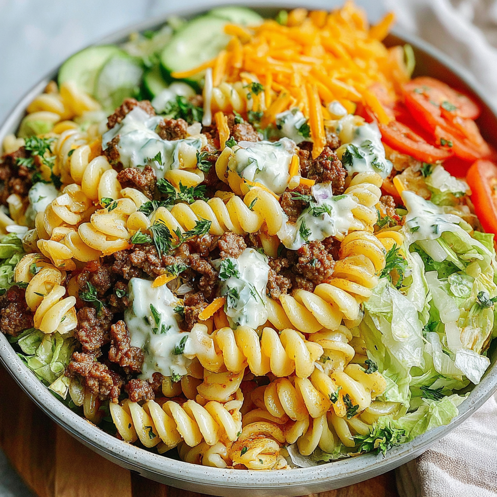 Big Mac Pasta Salad Delights Everyone’s Palate