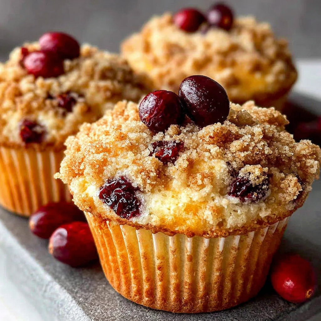 Cranberry Orange Streusel Muffins Delight