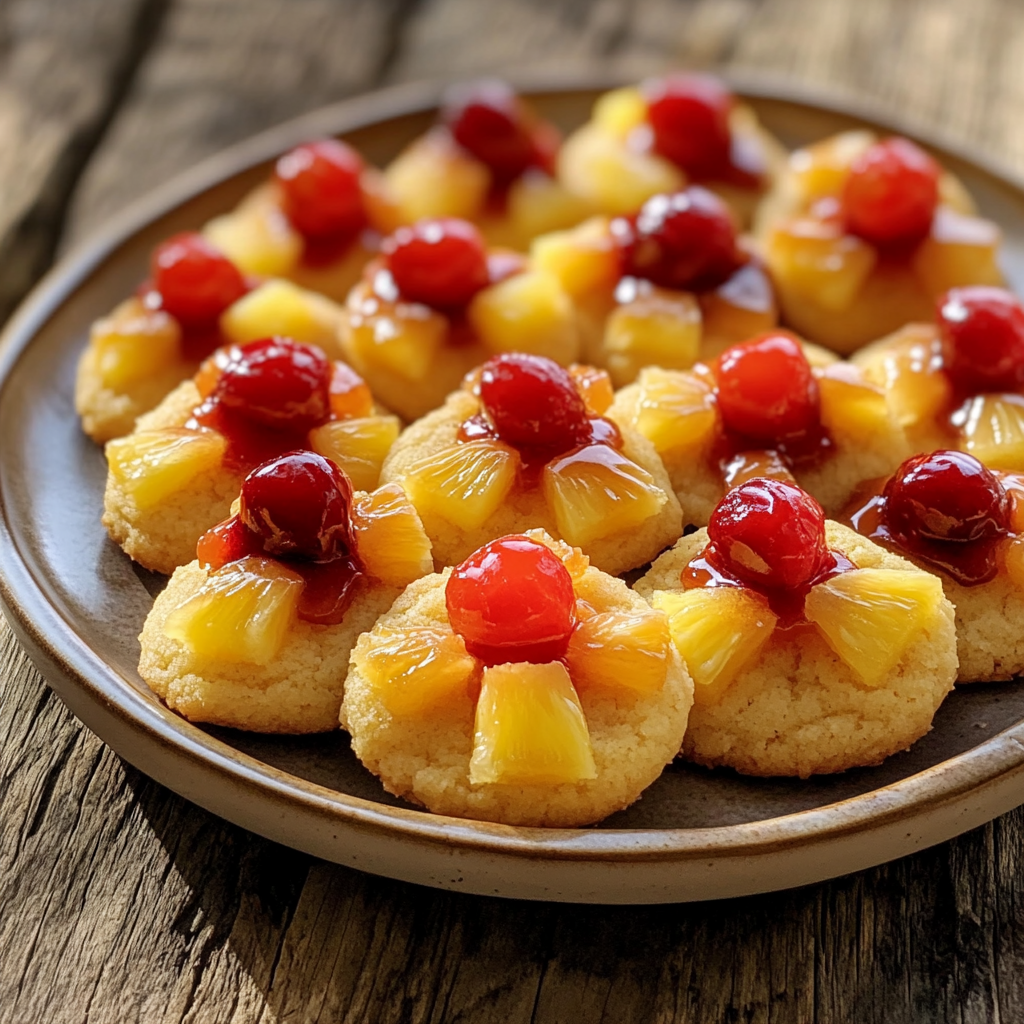 Delicious Caramelized Pineapple Cherry Sugar Cookies