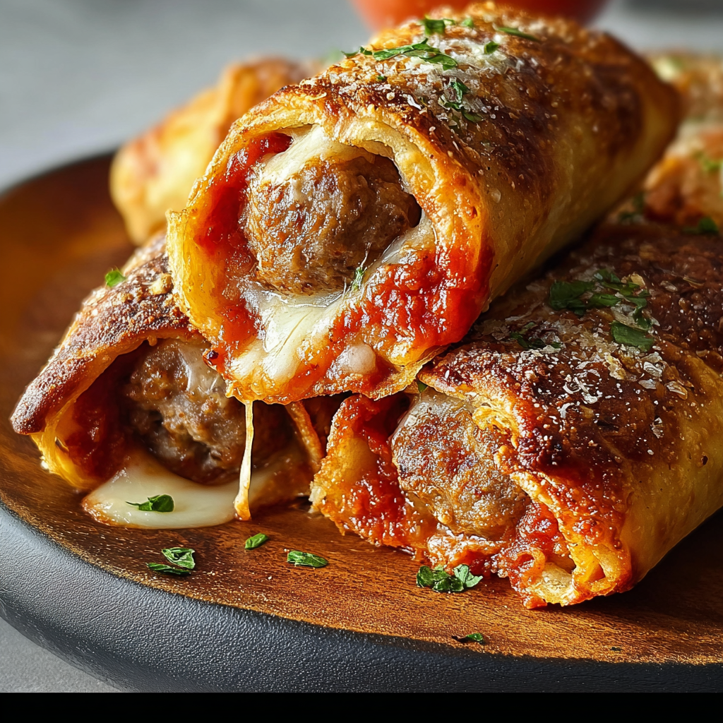 Delicious Meatball Sub Egg Rolls for Home Cooks