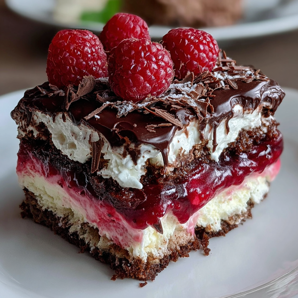 Delight in Layers: Raspberry Chocolate Lasagna Dessert