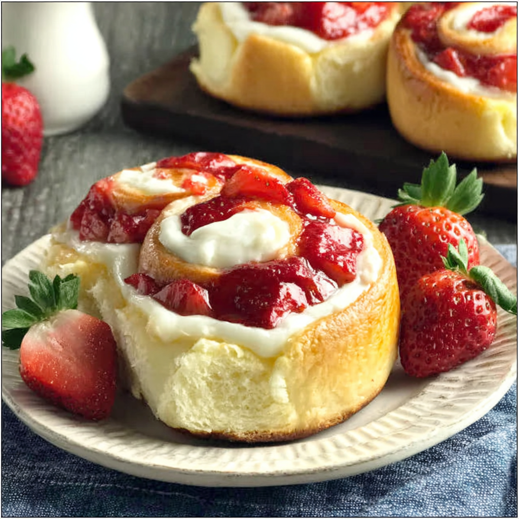 Delightful Strawberry Cheesecake Sweet Rolls