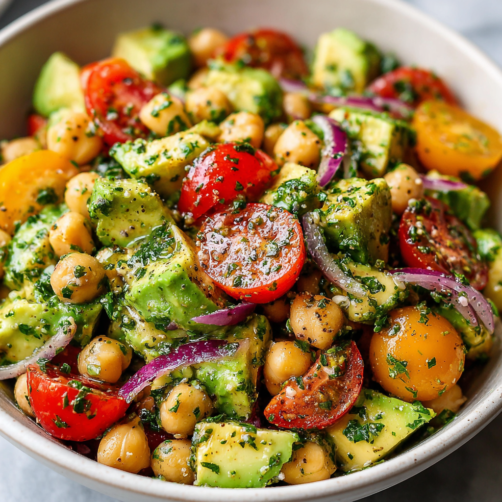 Delightfully Creamy Chickpea Avocado Salad