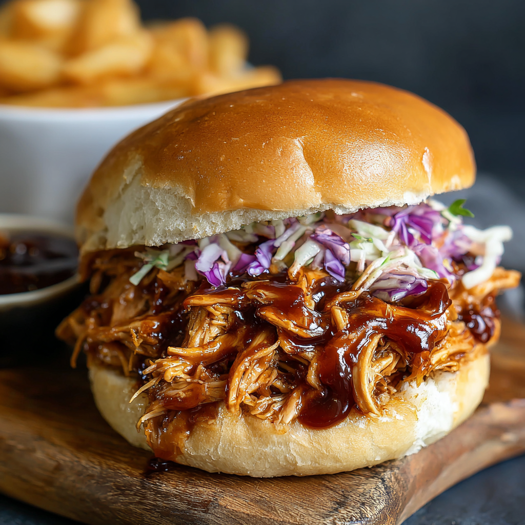 Easy Crockpot BBQ Pulled Chicken Recipe