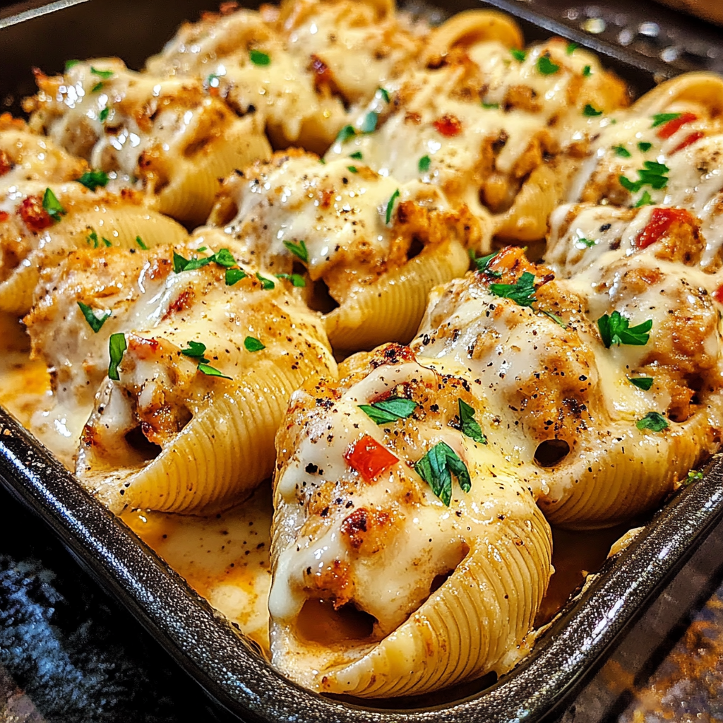 Flavor-Packed Creamy Cajun Chicken Stuffed Shells