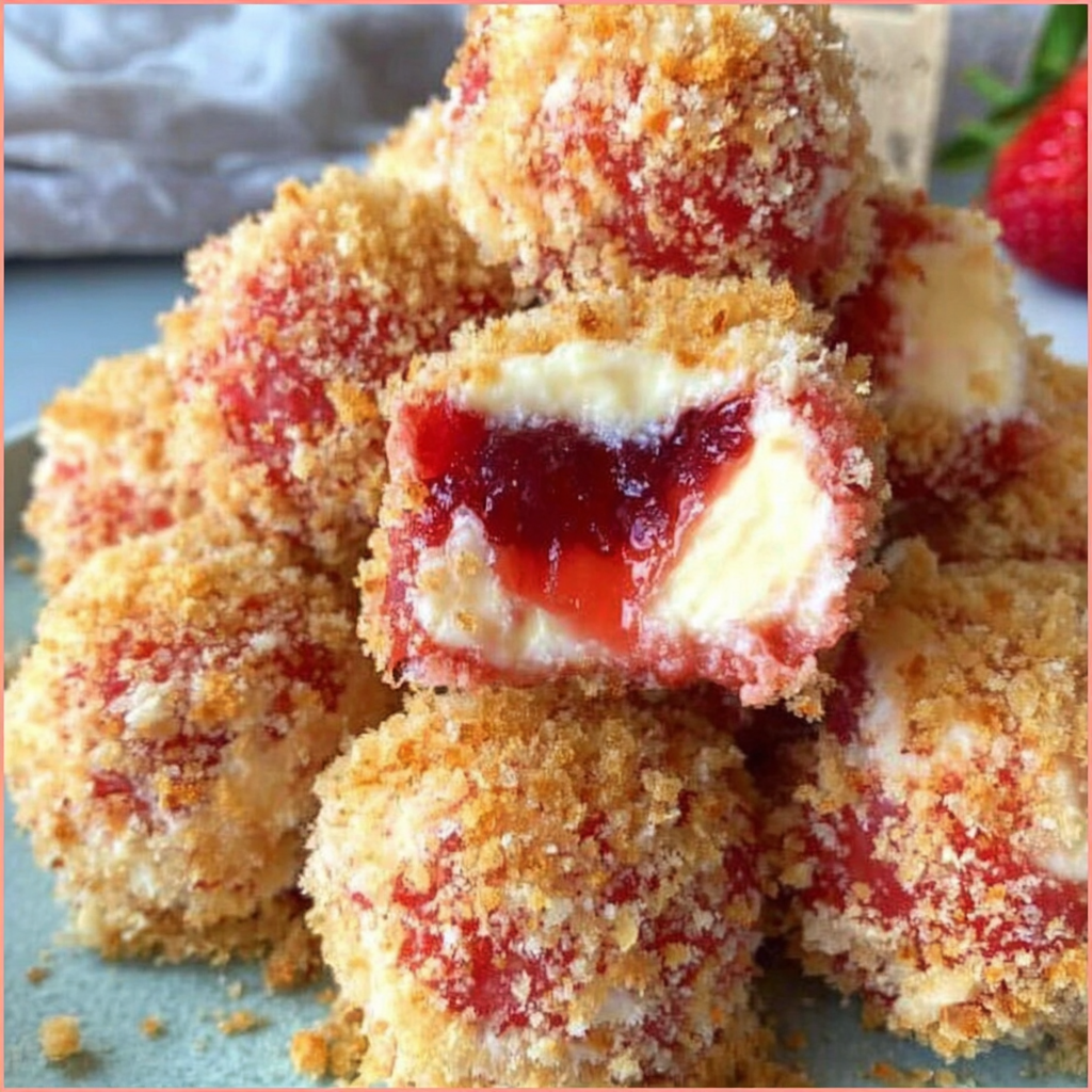 Flavorful Strawberry Cheesecake Crunch Bites Recipe