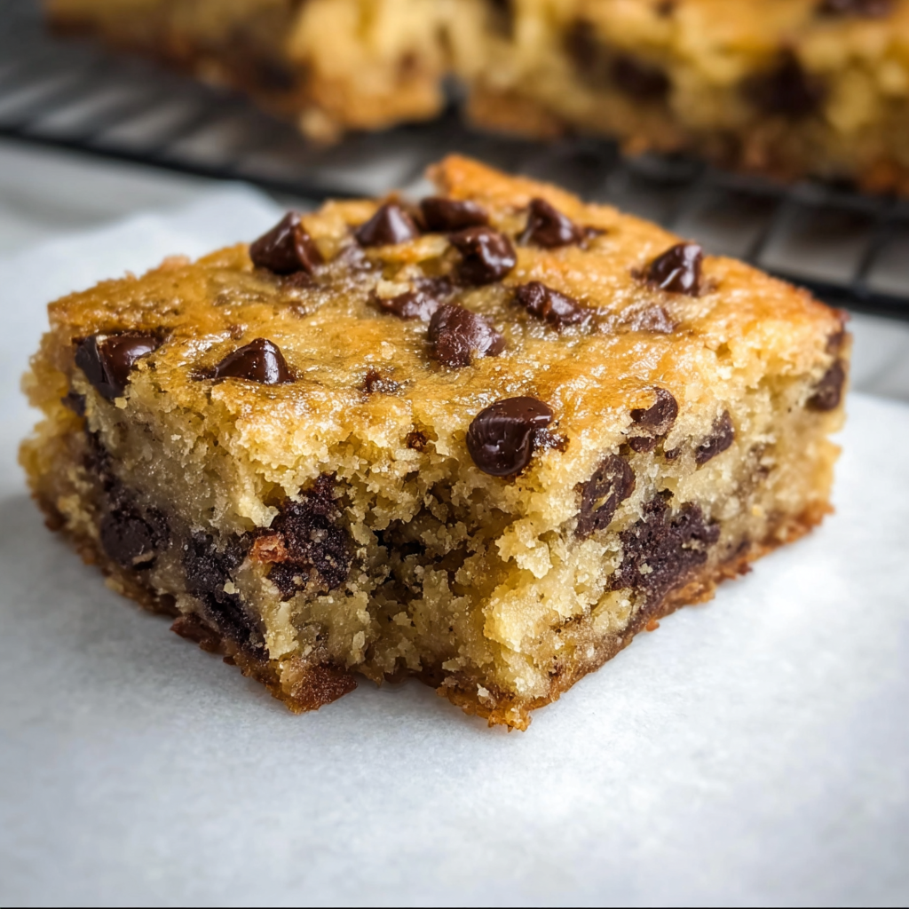 Indulgent Banana Chocolate Chip Bars to Satisfy Cravings