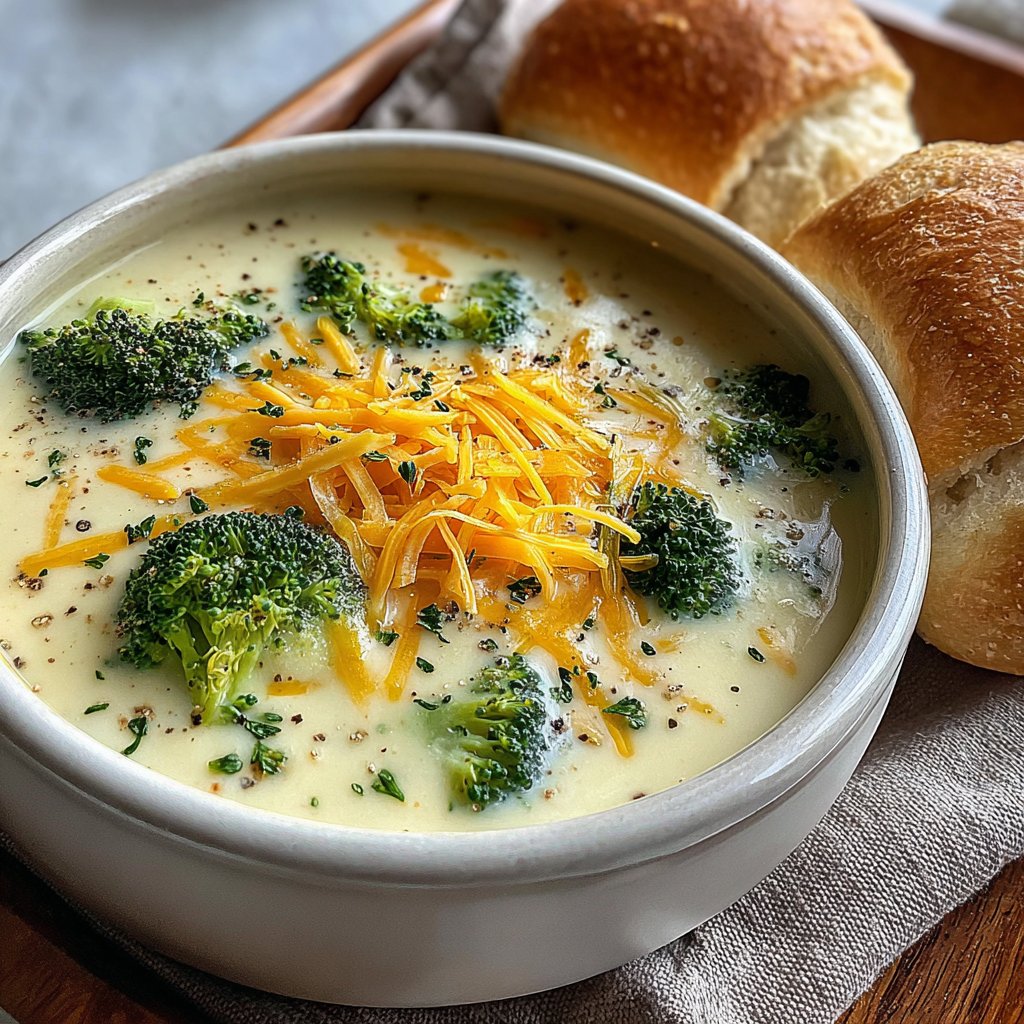 Indulgent Creamy Broccoli Cheese Soup Recipe
