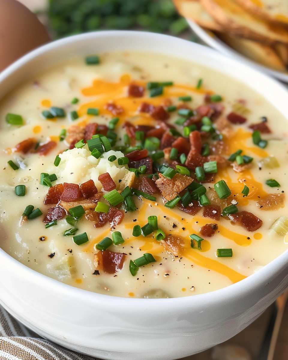 Indulgent Creamy Loaded Baked Potato Soup Recipe