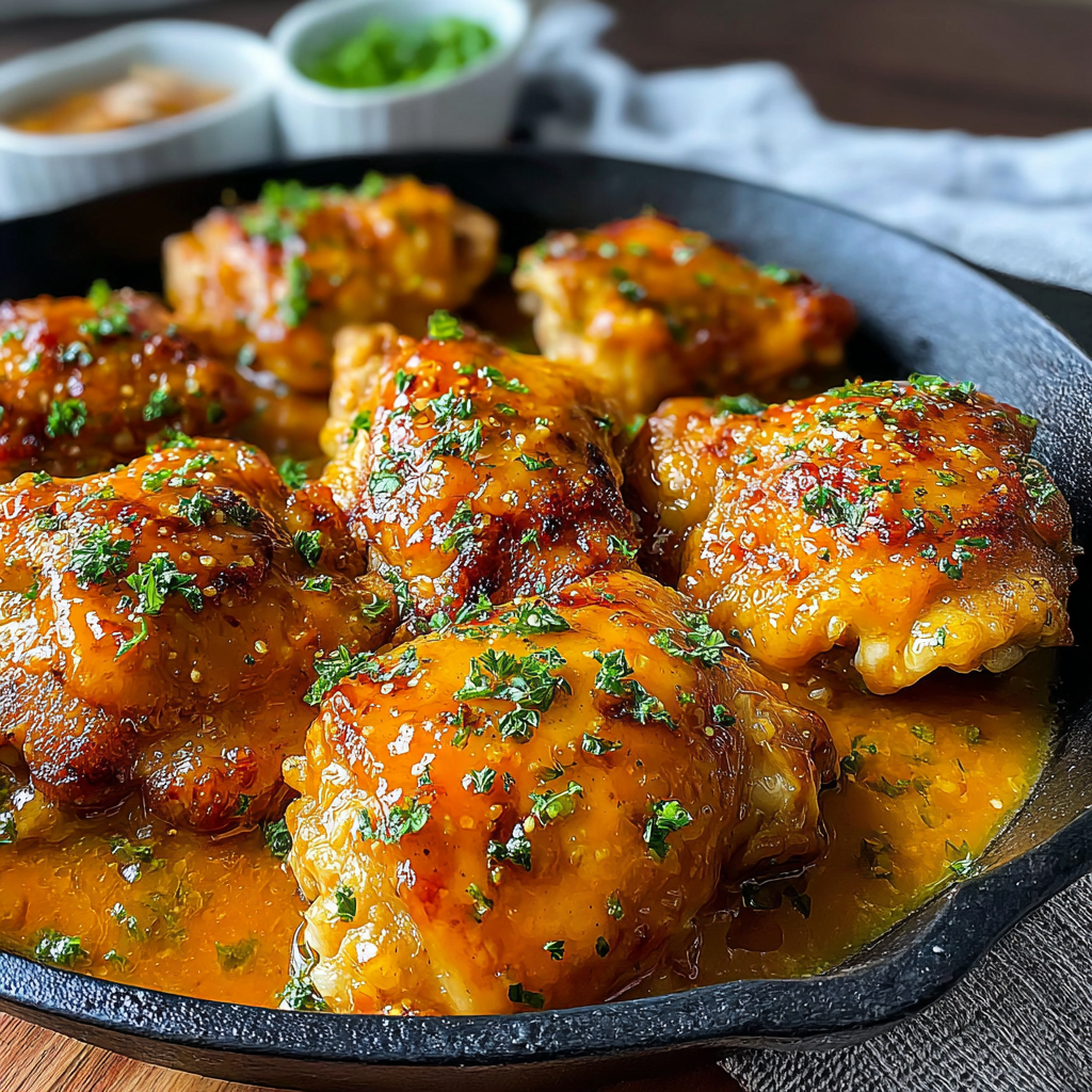 Sizzling Skillet Bang Bang Chicken Thighs Recipe