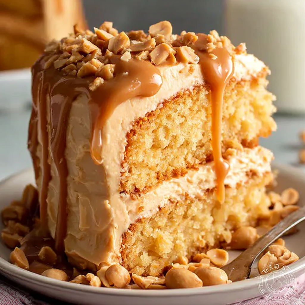 Decadent Peanut Butter Cake with Frosting Recipe