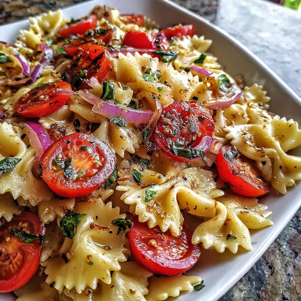 Fresh and Flavorful Bruschetta Pasta Salad