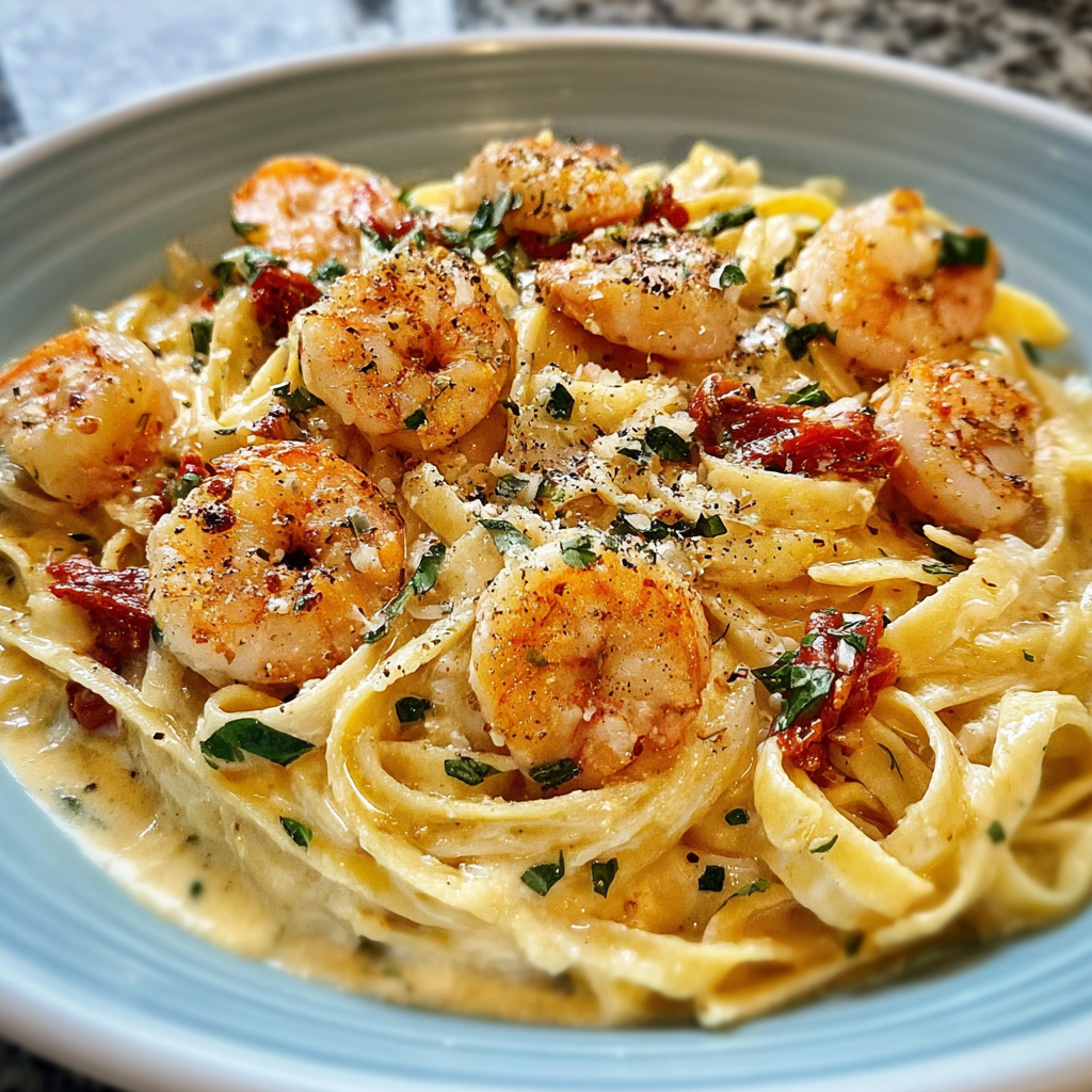 Indulge in Creamy Tuscan Shrimp Pasta Tonight